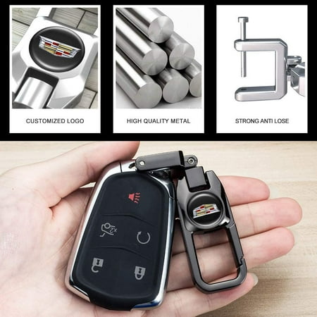 Genuine Leather Car Key Fob Case Cover Holder Accessories For Cadillac ATS CTS Genuine Leather Car Key Fob Case Cover Holder Accessories For Cadillac ATS CTS